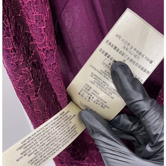Burberry dress size small. Lace, beautiful burgundy color. - Picture 3 of 5